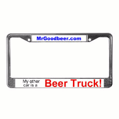 MrGoodbeer.com Beer Truck License Plate Frame